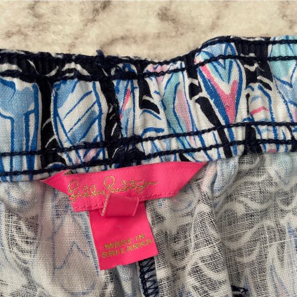 Lilly Pulitzer Taron Linen Pants Low Tide Sailboats Small Coastal Nautical - Picture 9 of 14